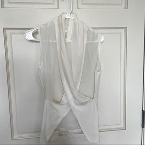 Maurie & Eve 100% Silk Sleevless Wrap Top Size 2